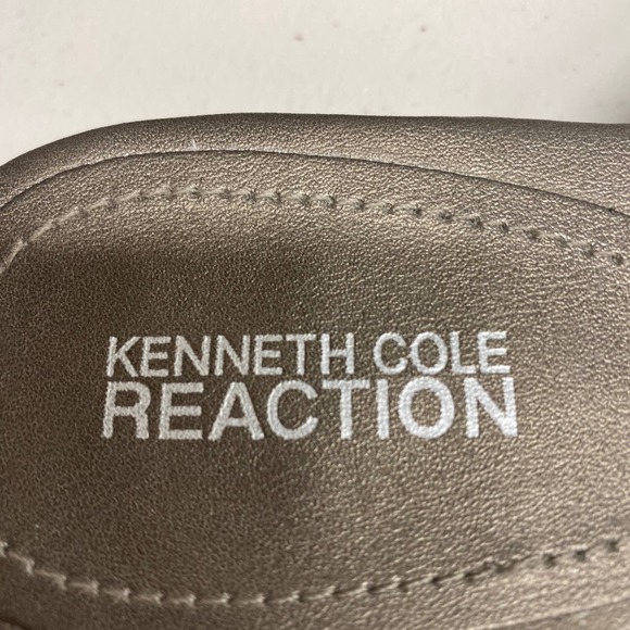 KENNETH COLE REACTION Pewter Bead Knot Thong Festival Sandals 8.5 - Picture 2 of 7